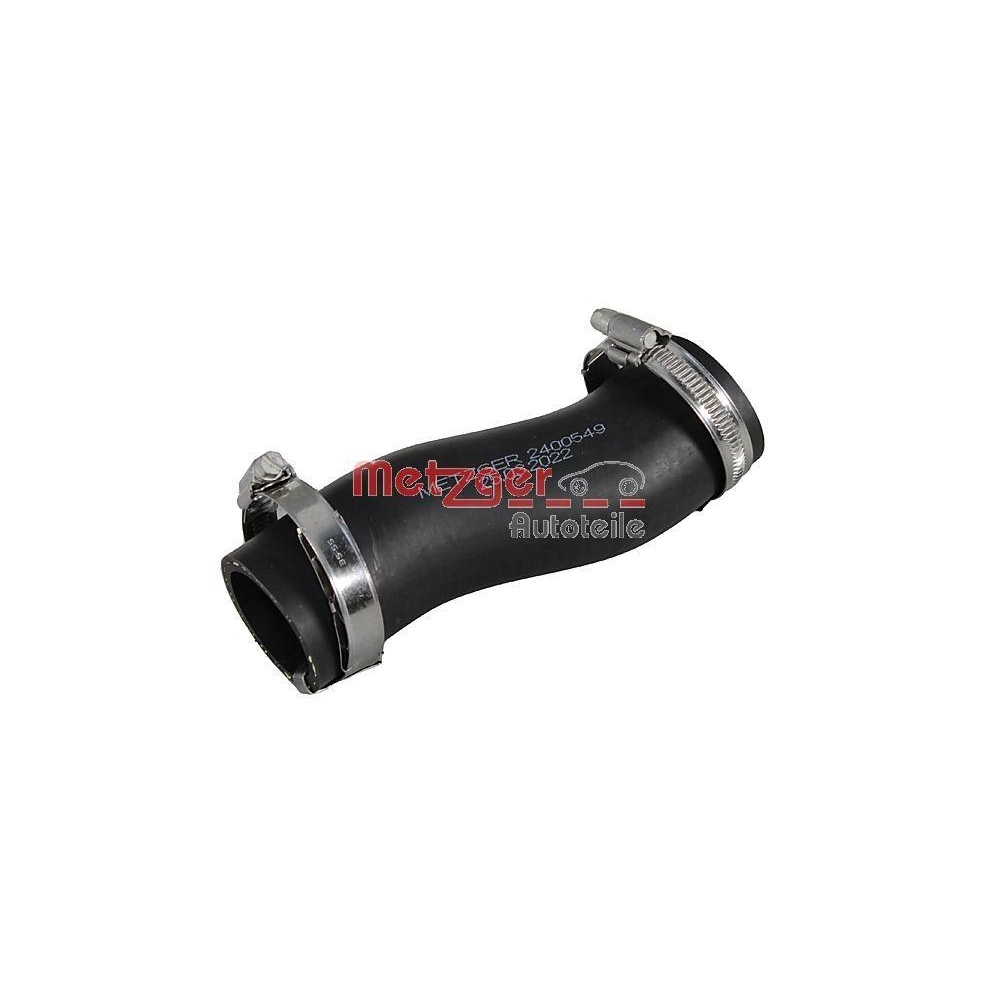 Ladeluftschlauch METZGER 2400549 f&uuml;r CITRO&Euml;N FIAT PEUGEOT, Ladeluftk&uuml;hler, links