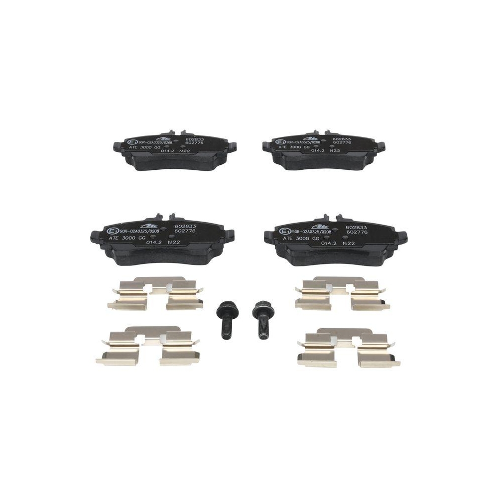 Bremsbelagsatz, Scheibenbremse ATE 13.0460-2833.2 f&uuml;r MERCEDES-BENZ, Vorderachse