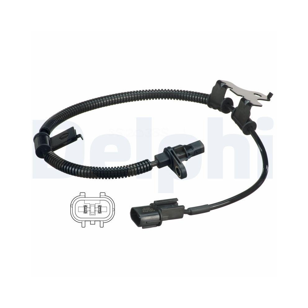 DELPHI SS20385 Sensor, Raddrehzahl f&uuml;r KIA, Vorderachse, Vorderachse rechts