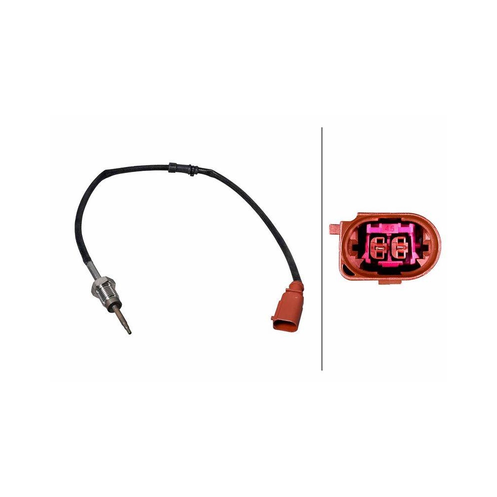 HELLA Sensor, Abgastemperatur 6PT 358 226-621 f&uuml;r VW, nach Ru&szlig;partikelfilter