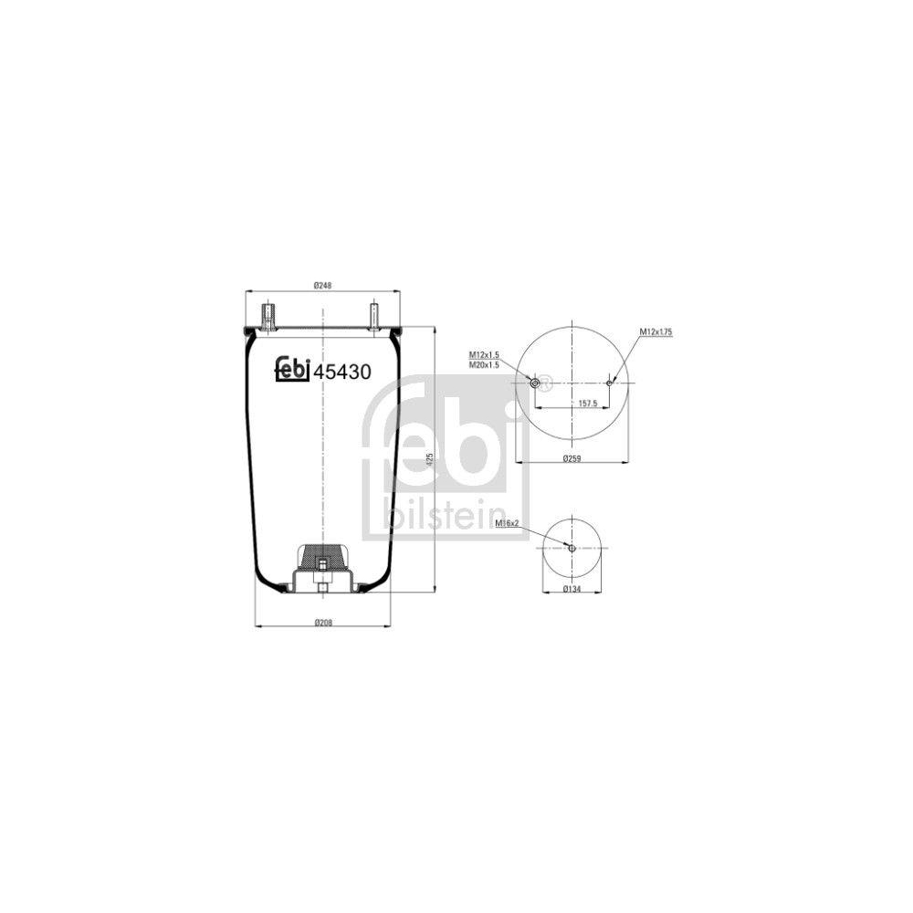 Federbalg, Luftfederung FEBI BILSTEIN 45430 für BPW
