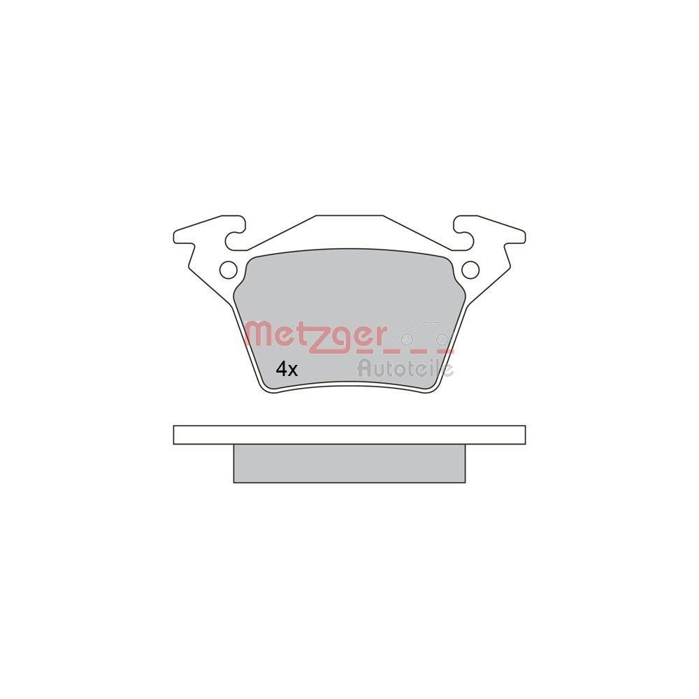 Bremsbelagsatz, Scheibenbremse METZGER 1170331 f&uuml;r MERCEDES-BENZ, Hinterachse