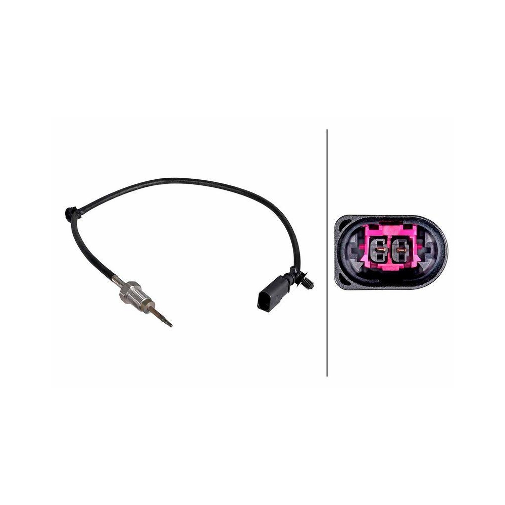 HELLA Sensor, Abgastemperatur 6PT 358 226-641 für AUDI VW, vor Abgasturbolader