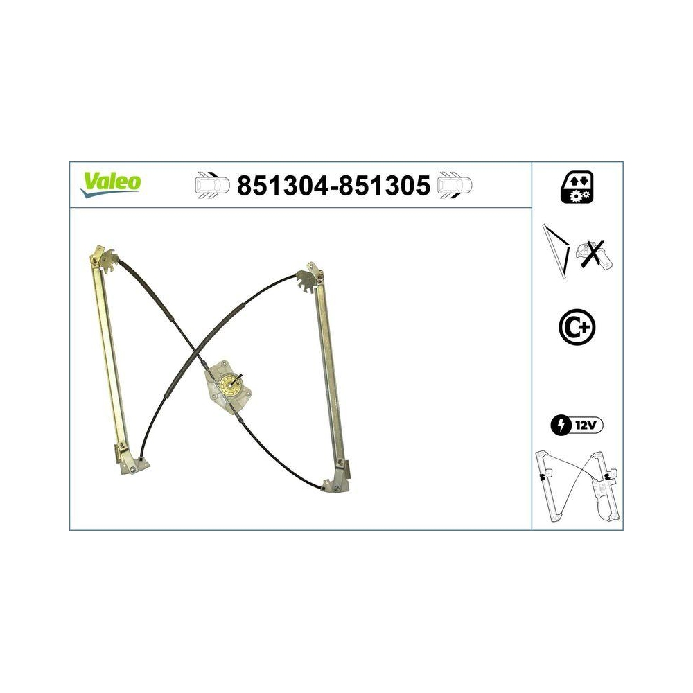 Fensterheber VALEO 851304 für PORSCHE VW, vorne links