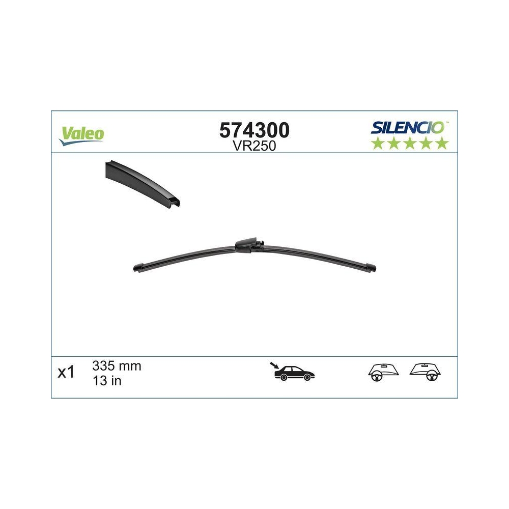 Wischblatt VALEO 574300 SILENCIO REAR für SEAT SKODA VW, hinten