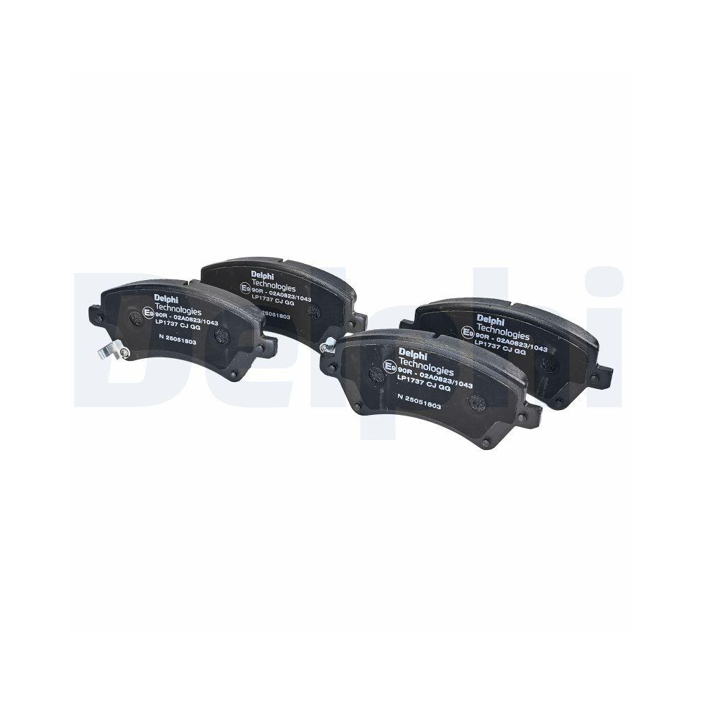 DELPHI LP1737 Bremsbelagsatz, Scheibenbremse für TOYOTA, Vorderachse