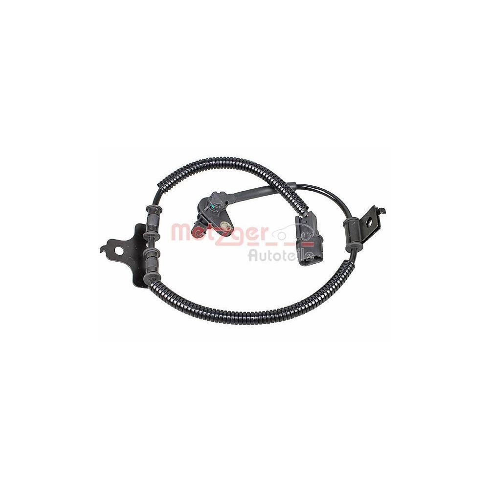 Sensor, Raddrehzahl METZGER 09001259 f&uuml;r HYUNDAI, Vorderachse links