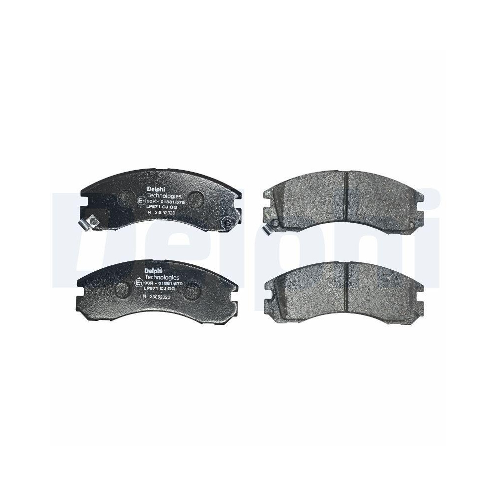 DELPHI LP871 Bremsbelagsatz, Scheibenbremse für CITROËN MITSUBISHI PEUGEOT