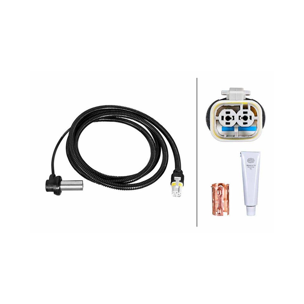 HELLA Sensor, Raddrehzahl 6PU 230 052-051 f&uuml;r MAN, Vorderachse links