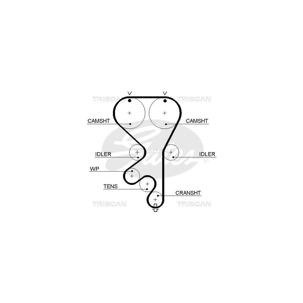 Zahnriemen TRISCAN 8645 5461xs f&uuml;r ISUZU OPEL VAUXHALL CHEVROLET DAEWOO DANA