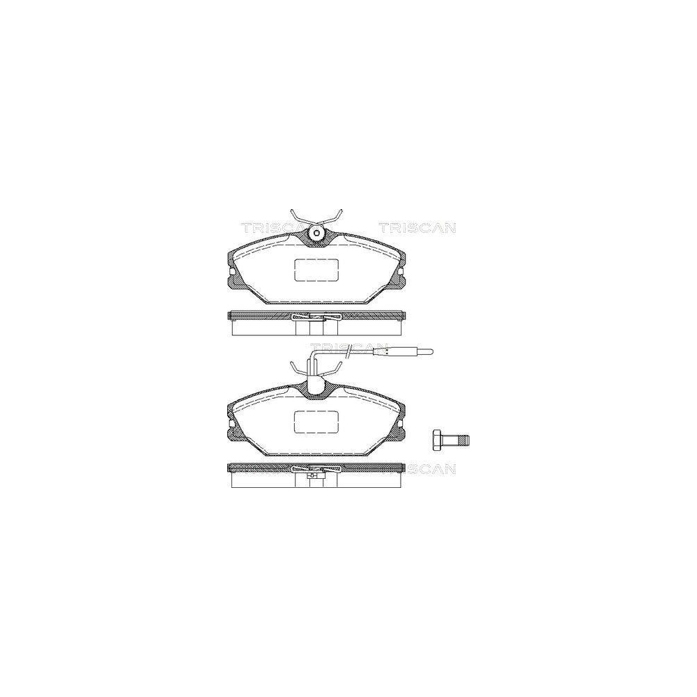 Bremsbelagsatz, Scheibenbremse TRISCAN 8110 25003 für RENAULT ALPINA