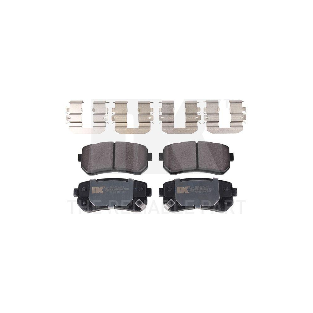 Bremsbelagsatz, Scheibenbremse NK 223521 f&uuml;r HYUNDAI KIA, Hinterachse