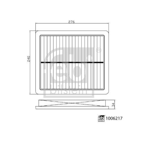 FEBI BILSTEIN 1006217 Luftfilter f&uuml;r MG ROEWE (SAIC)