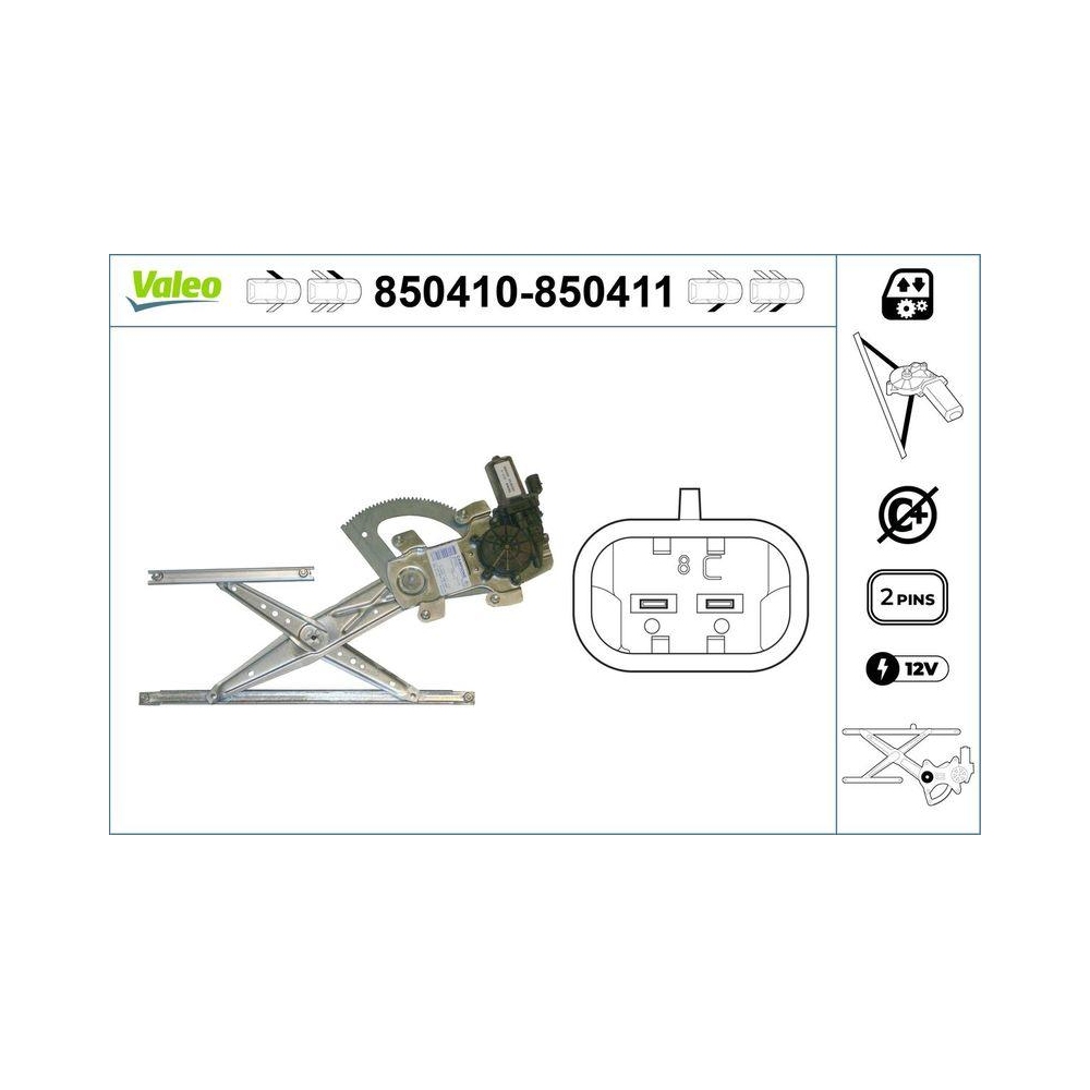 Fensterheber VALEO 850410 für TOYOTA, vorne links