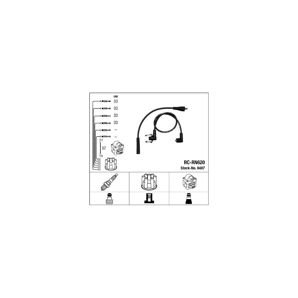 Zündleitungssatz NGK 8487 für RENAULT VOLVO DACIA