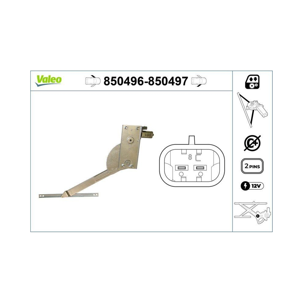 Fensterheber VALEO 850496 für FORD, vorne links