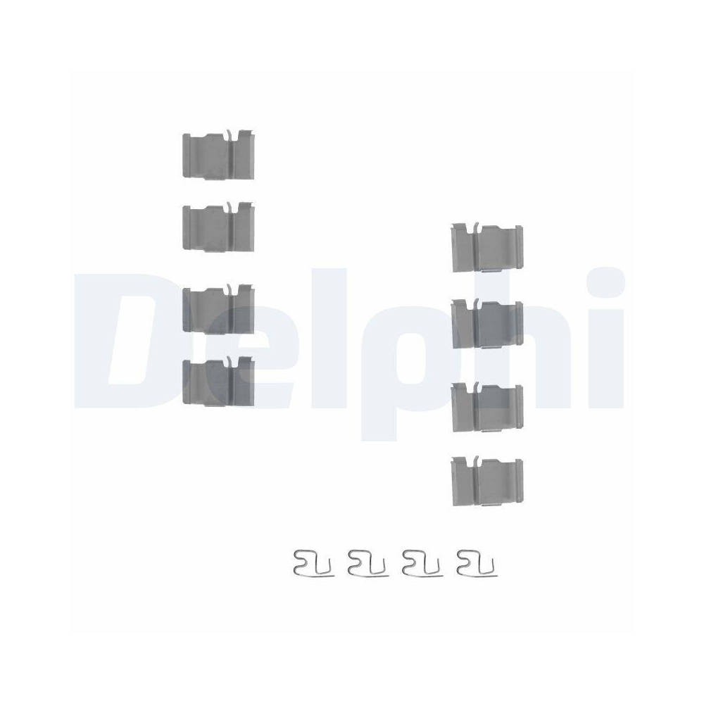 DELPHI LX0212 Zubeh&ouml;rsatz, Scheibenbremsbelag f&uuml;r, Hinterachse, Vorderachse
