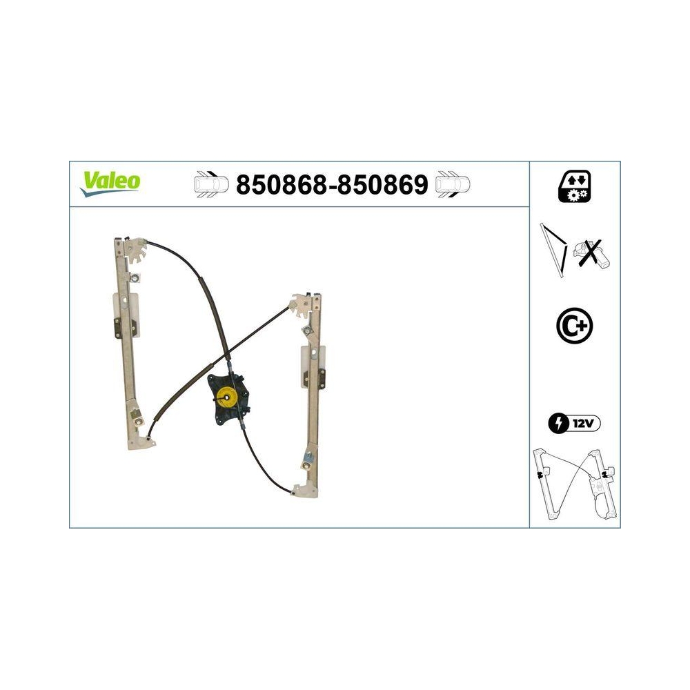 Fensterheber VALEO 850868 f&uuml;r SKODA, vorne links