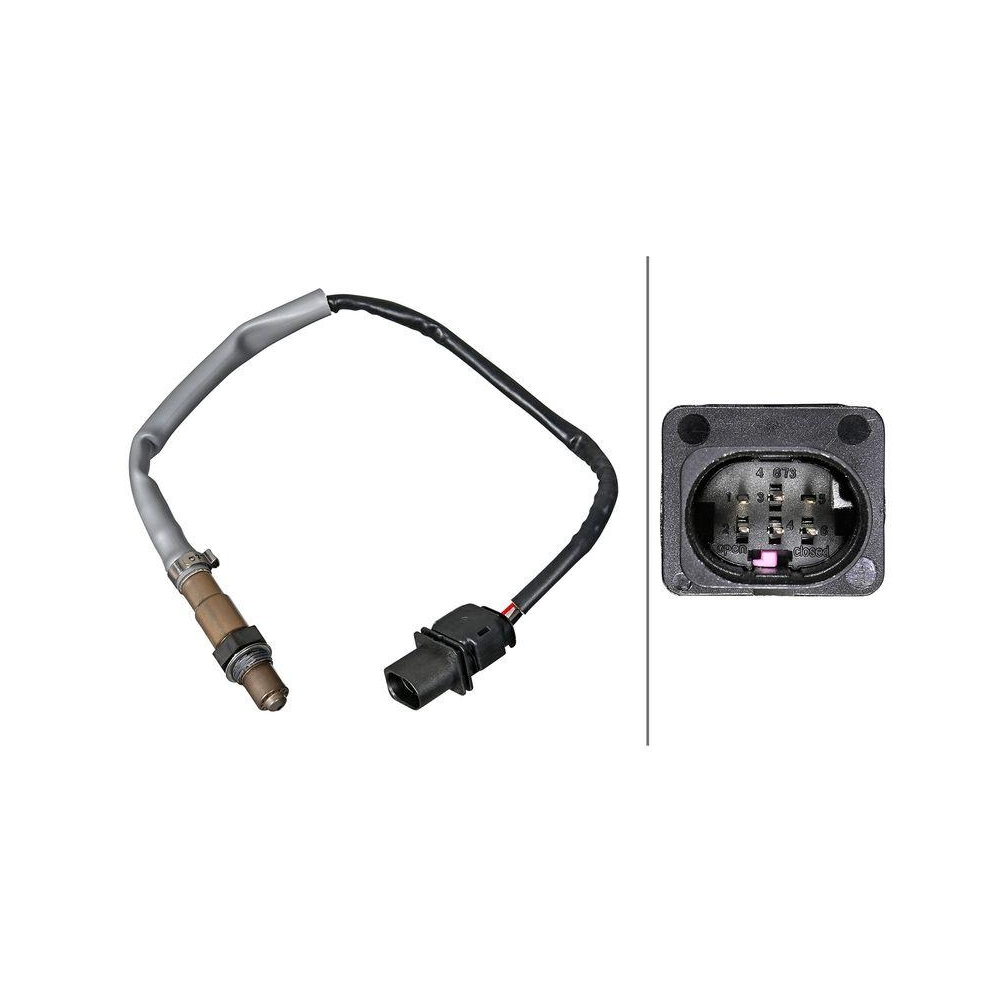 HELLA Lambdasonde 6PA 358 221-531 f&uuml;r AUDI SEAT SKODA VW, vor Katalysator