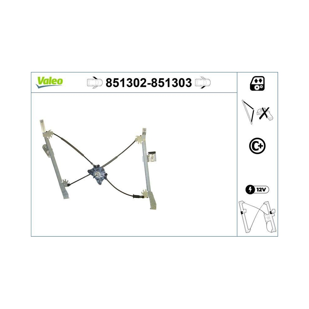 Fensterheber VALEO 851302 f&uuml;r VW, vorne links