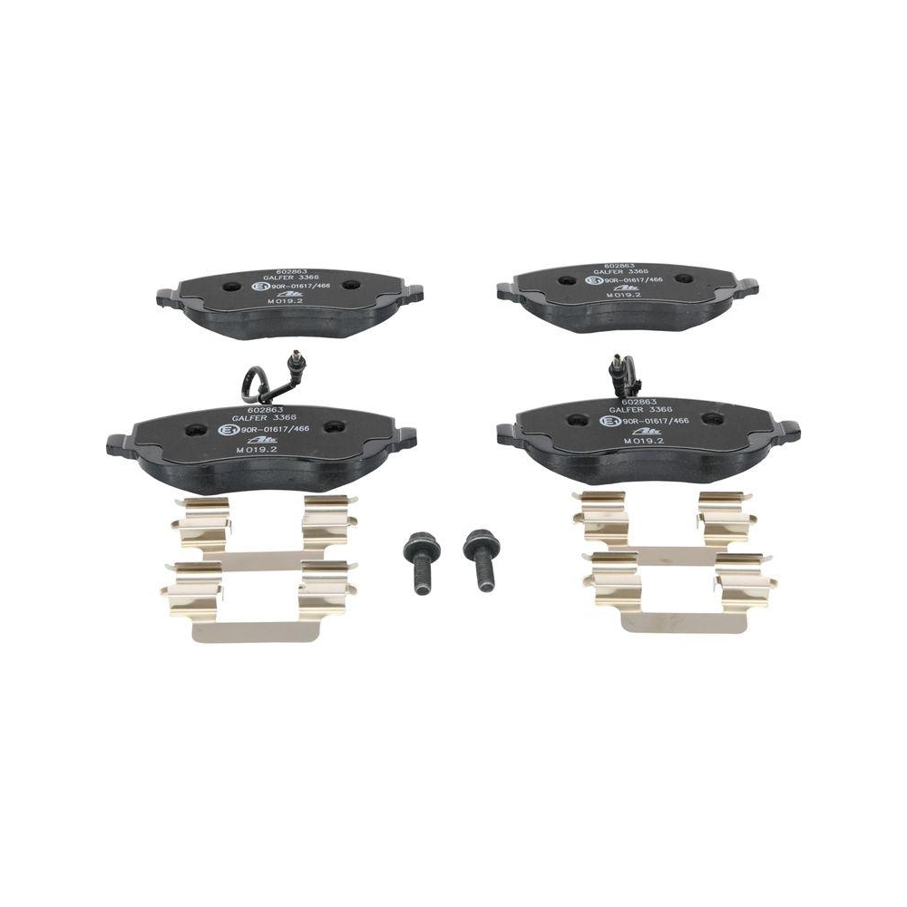 Bremsbelagsatz, Scheibenbremse ATE 13.0460-2863.2 f&uuml;r CITRO&Euml;N FIAT PEUGEOT