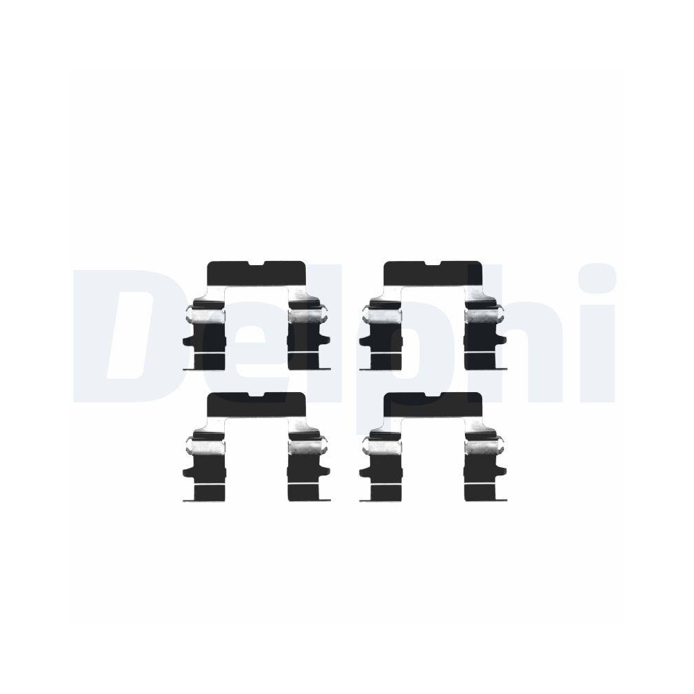 DELPHI LX0225 Zubehörsatz, Scheibenbremsbelag für, Vorderachse