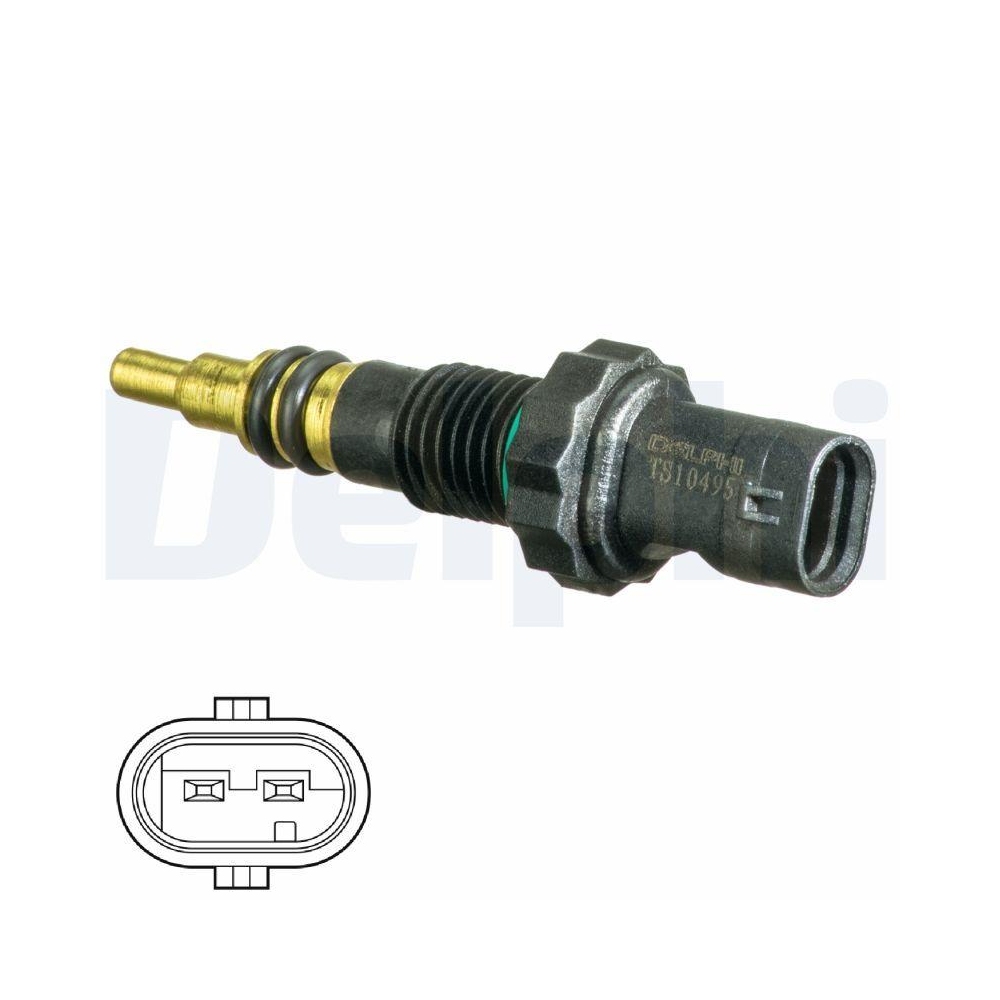 DELPHI TS10495 Sensor, Kühlmitteltemperatur für BMW MINI, oben