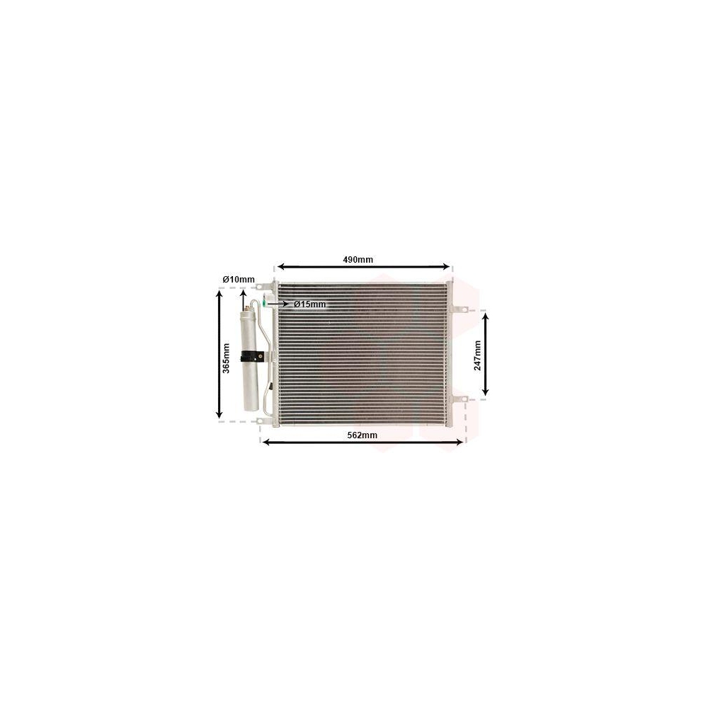 Kondensator, Klimaanlage VAN WEZEL 13005252 für NISSAN