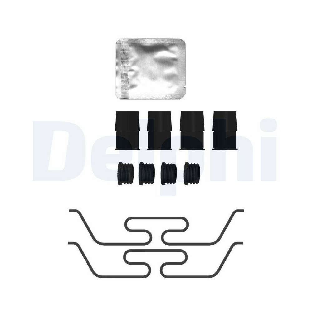DELPHI LX0740 Zubehörsatz, Scheibenbremsbelag für, Vorderachse