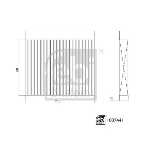 FEBI BILSTEIN 1007441 Filter, Innenraumluft f&uuml;r MG ROEWE (SAIC)