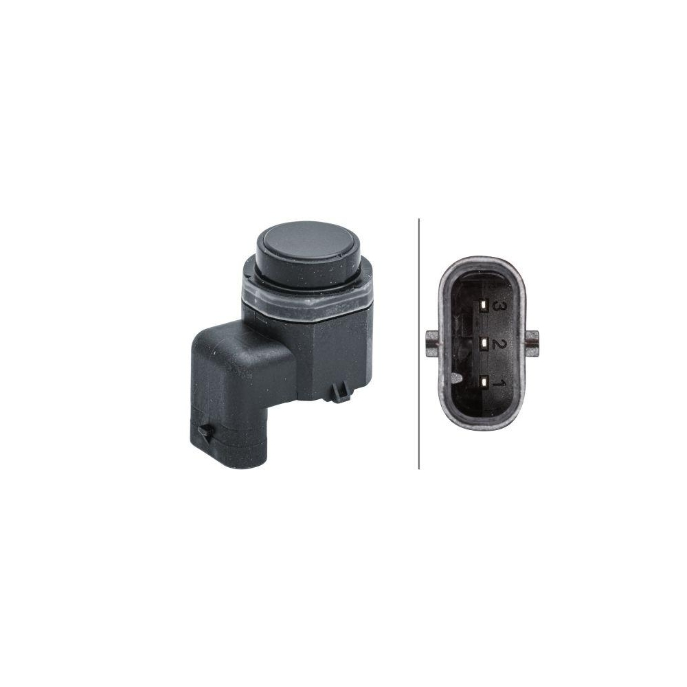 HELLA Sensor, Einparkhilfe 6PX 358 141-281 für FORD, außen, beidseitig, hinten