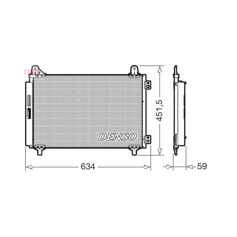 Kondensator, Klimaanlage DENSO DCN21034 für CITROËN/PEUGEOT
