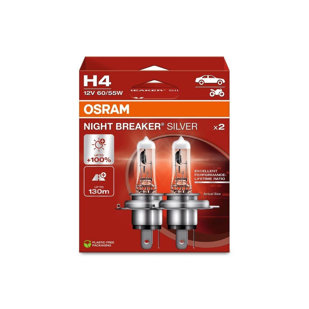 Glühlampe, Fernscheinwerfer ams-OSRAM 64193NBS-2HB NIGHT BREAKER® SILVER für