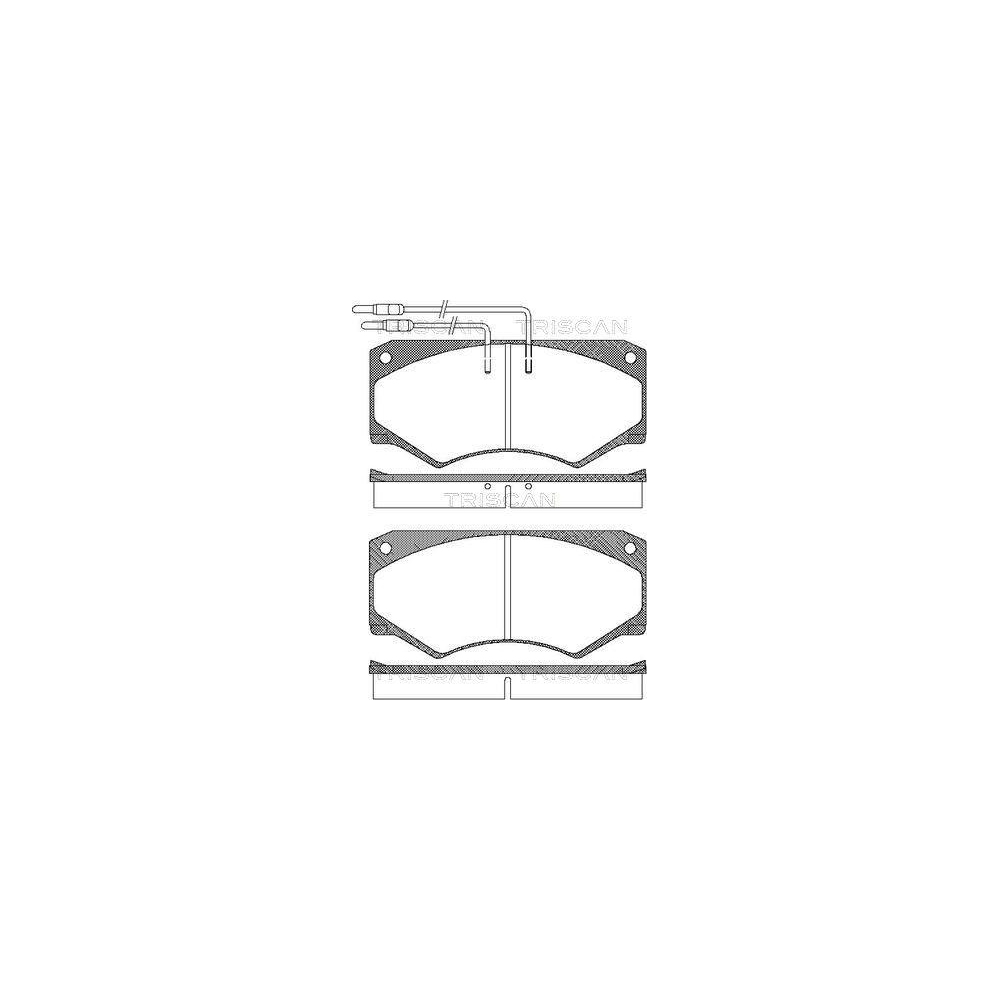 Bremsbelagsatz, Scheibenbremse TRISCAN 8110 15024 f&uuml;r FIAT IVECO, Vorderachse