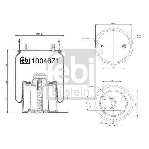 FEBI BILSTEIN 1004671 Federbalg, Luftfederung f&uuml;r BPW