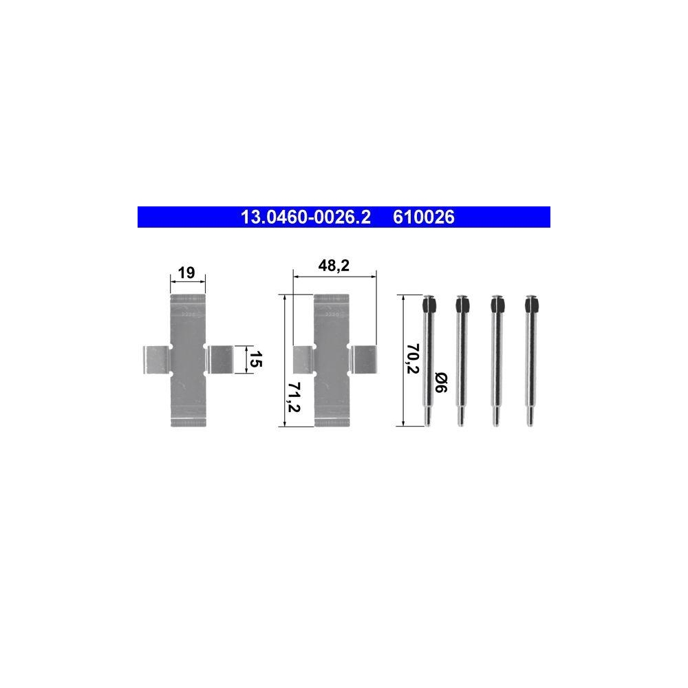 Zubeh&ouml;rsatz, Scheibenbremsbelag ATE 13.0460-0026.2 f&uuml;r MERCEDES-BENZ
