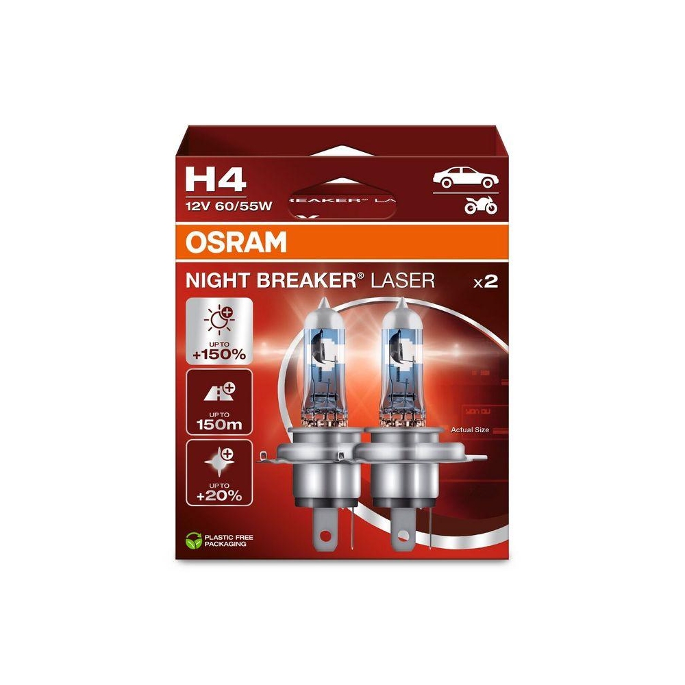 Glühlampe, Fernscheinwerfer ams-OSRAM 64193NL-2HB NIGHT BREAKER® LASER für
