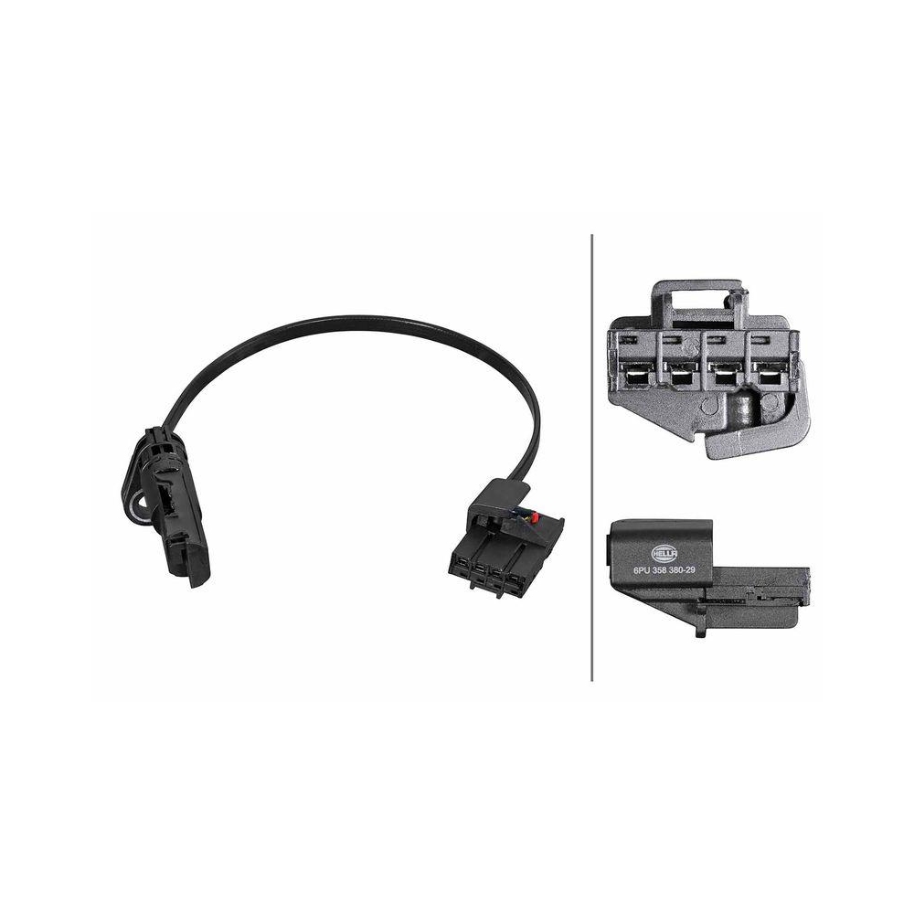HELLA Sensor, Geschwindigkeit/Drehzahl 6PU 358 380-291 für AUDI SEAT VW