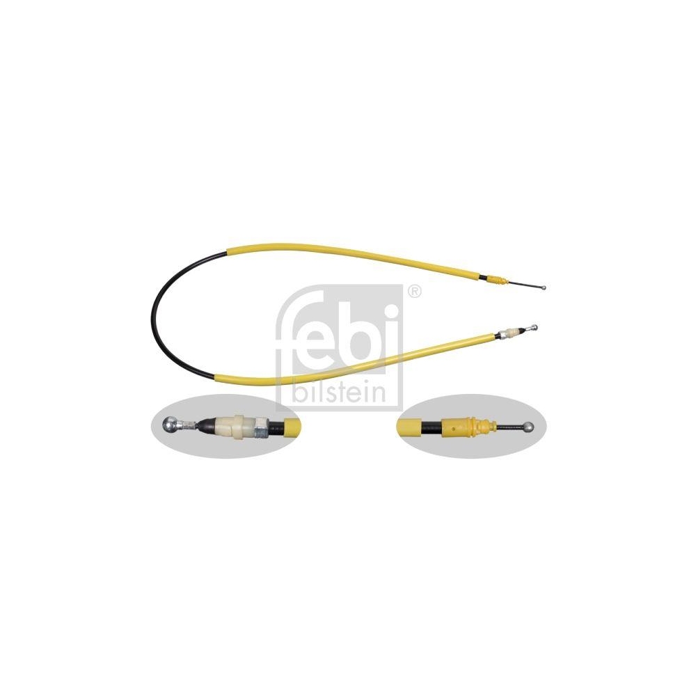 Seilzug, Feststellbremse FEBI BILSTEIN 33168 f&uuml;r NISSAN OPEL RENAULT VAUXHALL