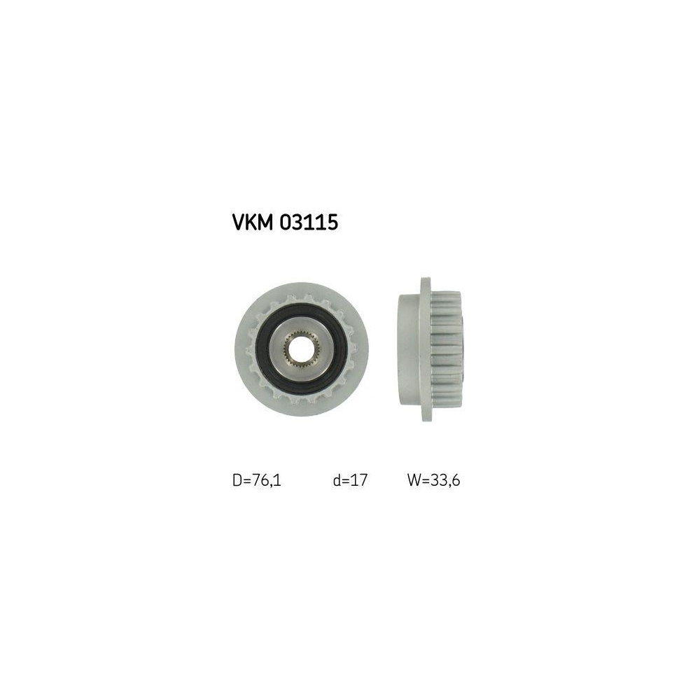 Generatorfreilauf SKF VKM 03115 f&uuml;r VW