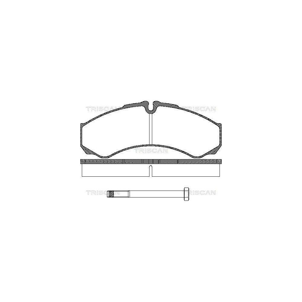 Bremsbelagsatz, Scheibenbremse TRISCAN 8110 15013 f&uuml;r IVECO, Hinterachse