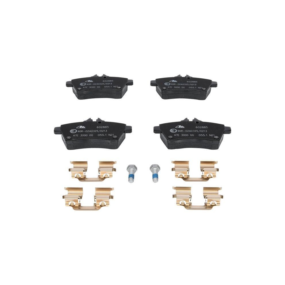 Bremsbelagsatz, Scheibenbremse ATE 13.0460-2885.2 f&uuml;r MERCEDES-BENZ, Vorderachse