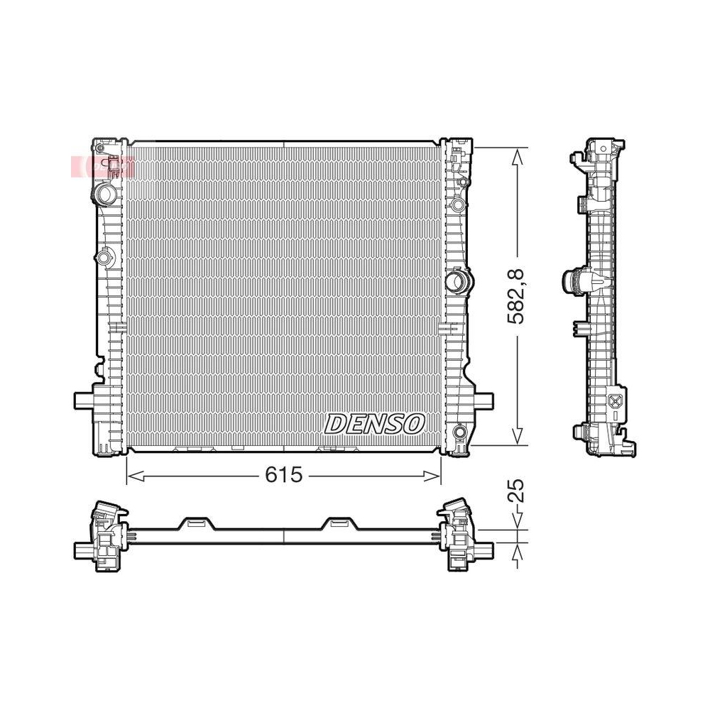 K&uuml;hler, Motork&uuml;hlung DENSO DRM05124 f&uuml;r BMW