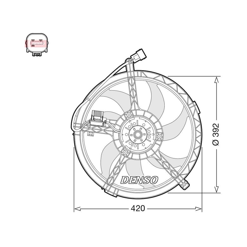 Lüfter, Motorkühlung DENSO DER05009 für MINI