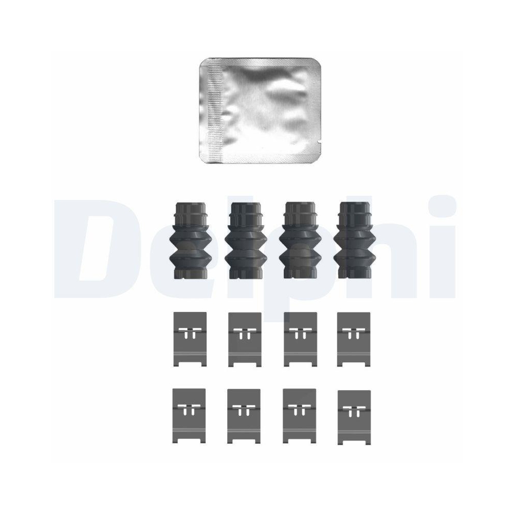 DELPHI LX0753 Zubehörsatz, Scheibenbremsbelag für, für Fahrzeuge mit Sportpaket