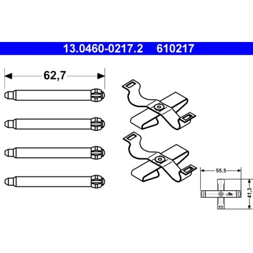 Zubeh&ouml;rsatz, Scheibenbremsbelag ATE 13.0460-0217.2 f&uuml;r OPEL VAUXHALL