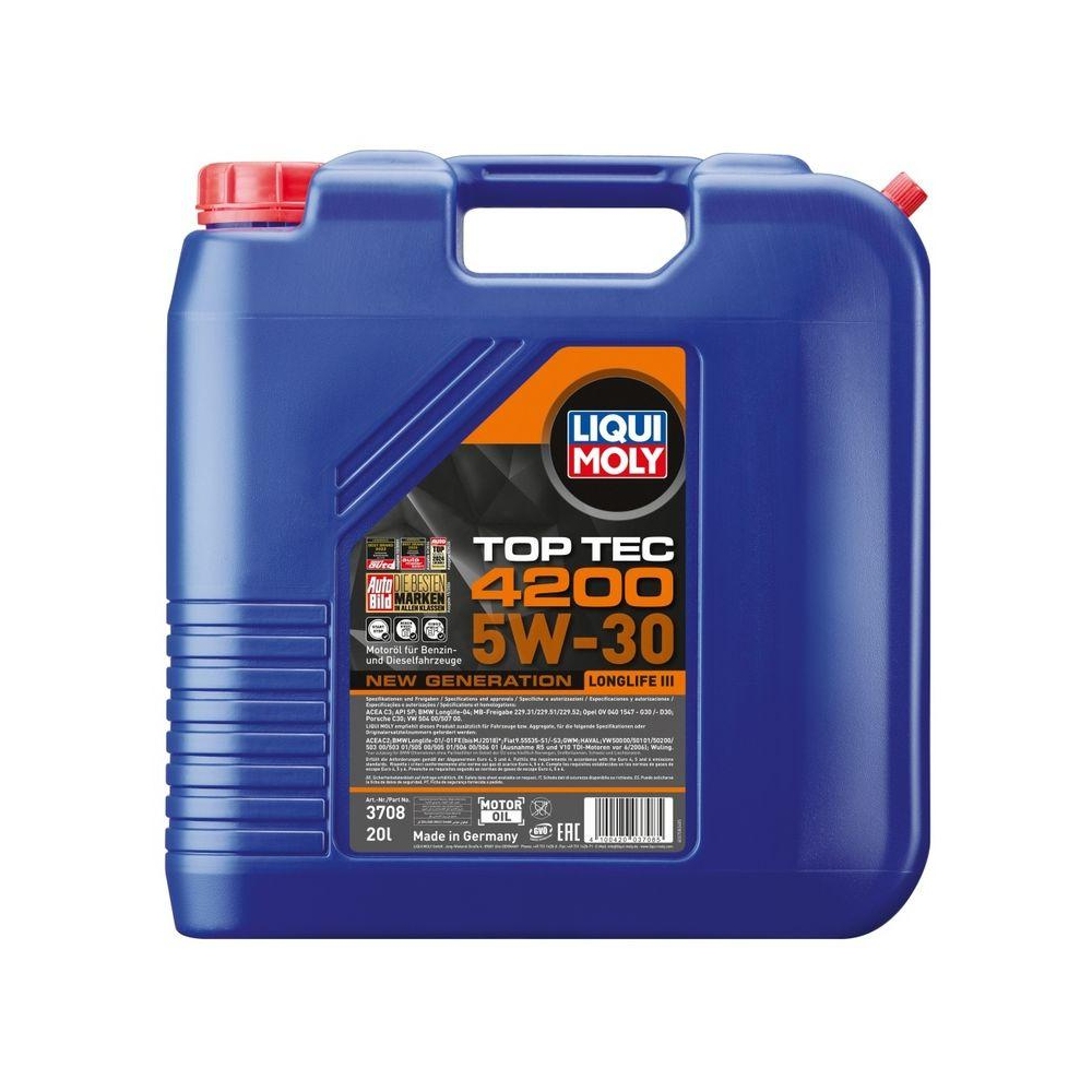 Motoröl LIQUI MOLY 3708 Top Tec 4200 5W-30 New Generation für
