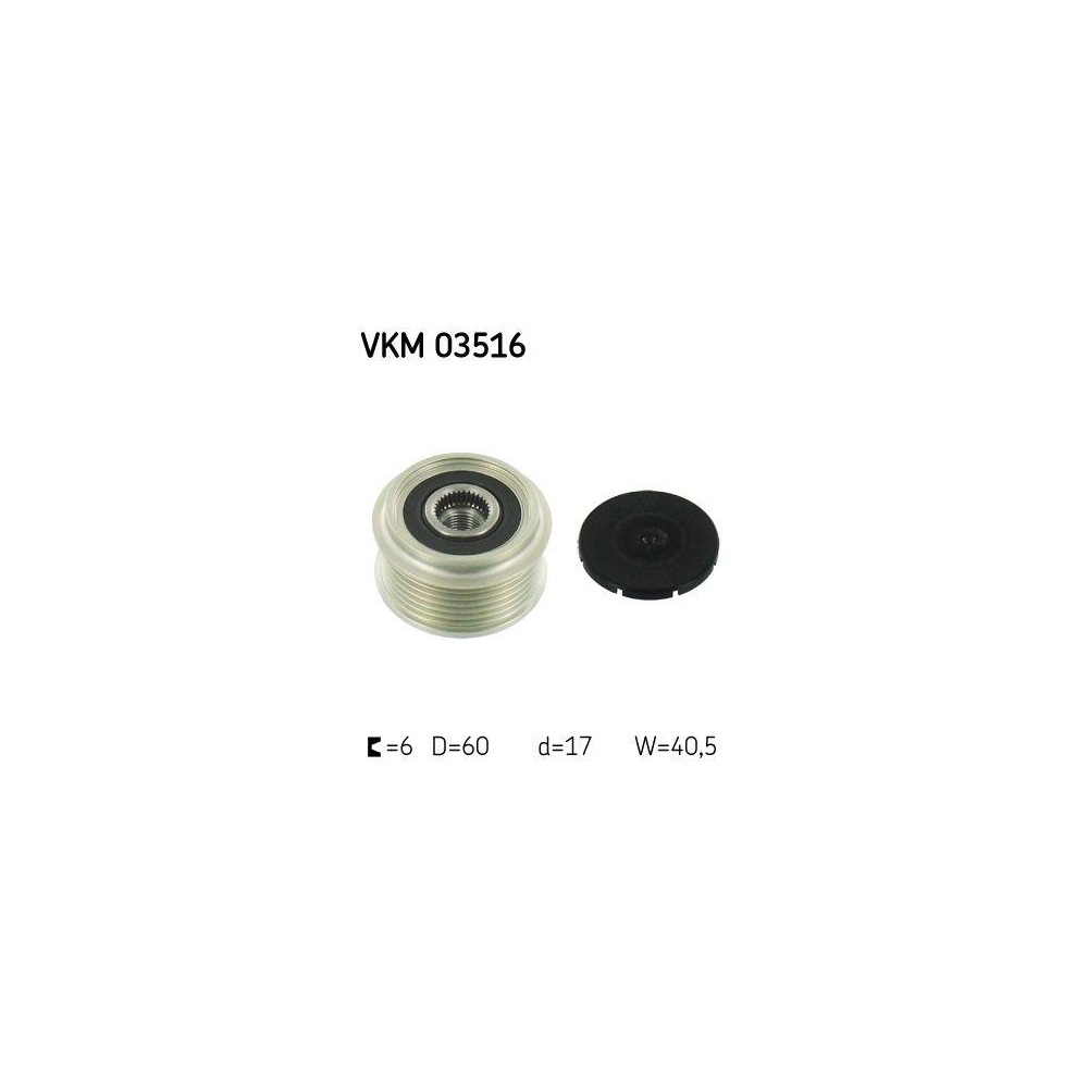 Generatorfreilauf SKF VKM 03516 f&uuml;r OPEL VAUXHALL