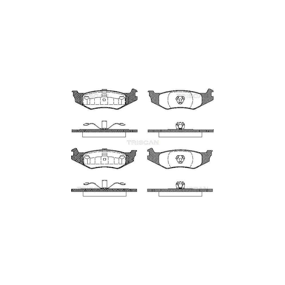Bremsbelagsatz, Scheibenbremse TRISCAN 8110 10519 f&uuml;r CHRYSLER DODGE