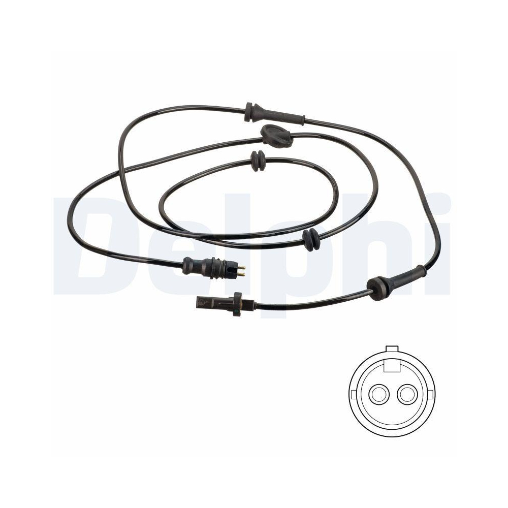 DELPHI SS20827 Sensor, Raddrehzahl f&uuml;r FIAT, Hinterachse
